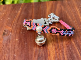 #444 Cappadocia  CAT accessory（淡水パール マクラメ編み猫用アクセサリー／猫の首輪）