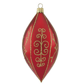Oliven Set ''rot mit gold Dekor''