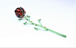 Glasrose "rot" mit schwarzem Rand