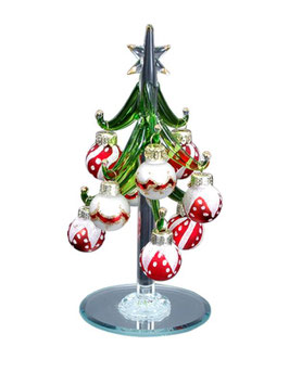 Christbaum mit Glaskugeln