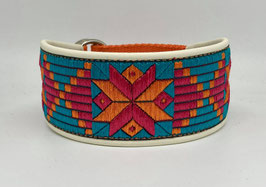 Hundehalsband mit Zugstopp Twins (orange)