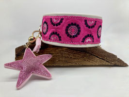 Hundehalsband PinkStar --- Zugverschluss (32cm)