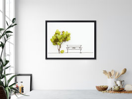 »Hamburg Edition« - Alu Dibond in Schattenfuge – schwarz 50 x 40 cm