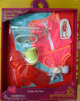 Schwimm Bekleidung für Stehpuppe 46 cm von OG Doll - für Kinder ab 3 Jahre