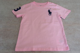 POLO RALPH LAUREN KIDS（ポロラルフローレン）Big Pony刺繍/ピンク/コットンジャージーＴシャツ