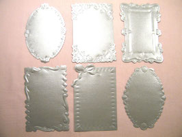 Kartenaufleger silber