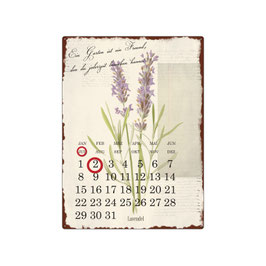 Metallschild Kalender "Ein Garten ist ein Freund"