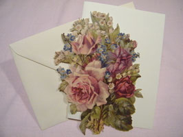 Klapp-Karte mit Aufstellbild Rosa Rosen