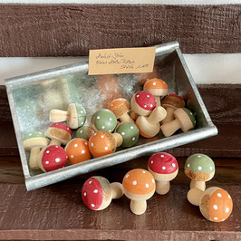 Mini-Pilze aus Holz