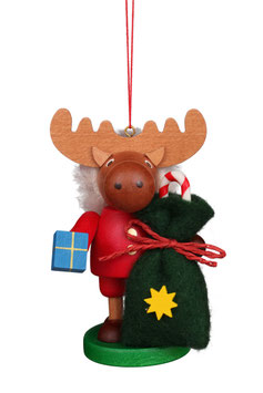 Baumbehang Strolch Elch als Weihnachtsmann