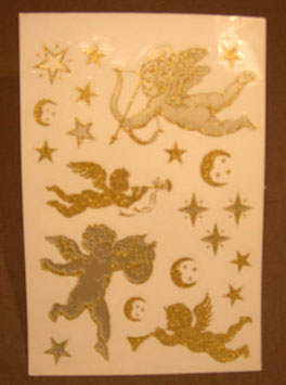 Fensterdeko Engel gold