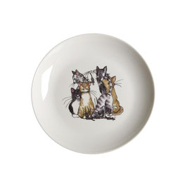 Teller mit Katzen-Design