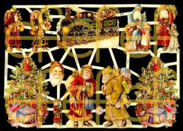 Glanzbilder-Bogen Weihnachtsmotive