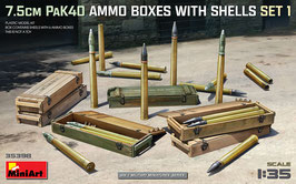 7,5cm PaK40 Ammo Boxes with Shells Set 1 COD: 35398