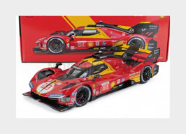 FERRARI - 499P 3.0L TURBO V6 TEAM FERRARI AF CORSE N 51 3rd 24h LE MANS 2024 ALESSANDRO PIER GUIDI - JAMES CALADO - ANTONIO GIOVINAZZI COD: 18-16305-51
