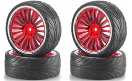GOMME + CERCHI 20 RAZZE CROMO RED (4) COD: 900082
