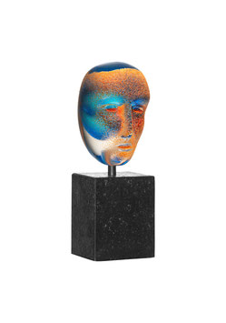 - SUNNY - , brain on stone, limited edition, KOSTA BODA, Bertil Vallien, Kunst-Objekt