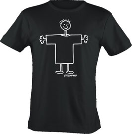 T-Shirt, unisex, Strichpunkt-Männchen,  Aufdruck vorne