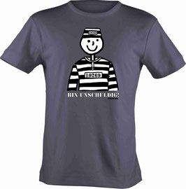 T-Shirt, unisex, Strichpunkt-Bin unschuldig,  Aufdruck vorne