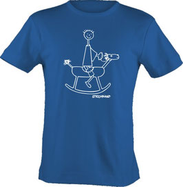 T-Shirt, unisex, Strichpunkt-Schaukelpferd,  Aufdruck vorne