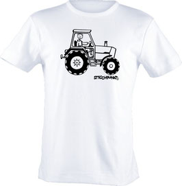 T-Shirt Kids, Strichpunkt-Traktor,  Aufdruck vorne