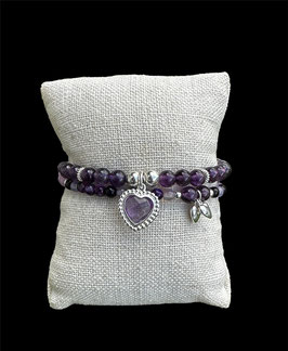 Amethyst Wickelarmband