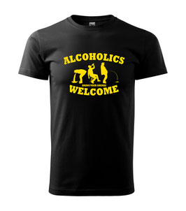 Alkoholics Welcome Shirt Schwarz