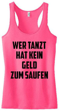 Kein Geld zum Saufen Tanktop Pink