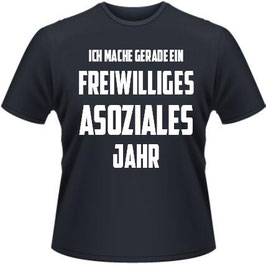 Freiwilliges asoziales Jahr Shirt Schwarz