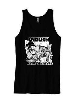 Endlich normale Leute ( 2Köpfe Comic ) Tanktop Schwarz