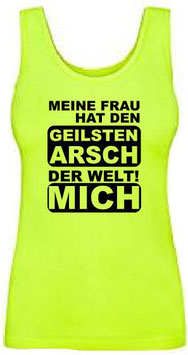 Geilsten Arsch Tanktop Neongelb