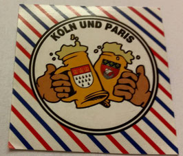 150 Köln Paris Freundschaft Bier Aufkleber