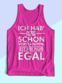 Verstanden ist mir nur egal Tanktop Pink