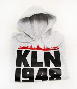 KLN 1948 rote Skyline Hoodie Grau