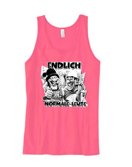 Endlich normale Leute ( 2Köpfe Comic ) Tanktop Rosa