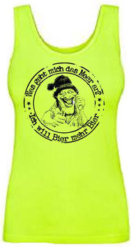 Mehr Bier Tanktop Neongelb