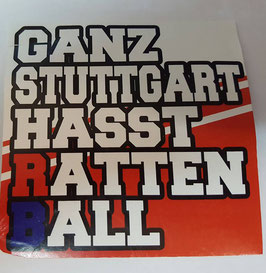 150 Ganz Stuttgart hasst Rattenball Aufkleber