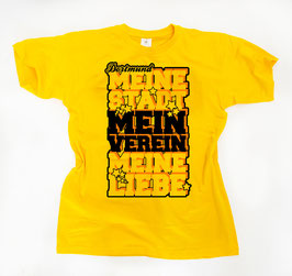 Dortmund Meine Stadt mein Verein Meine Liebe untereinander Stern Gelb Shirt