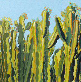EUPHORBIA INGENS limited edition 80x80 CM. SU TELA