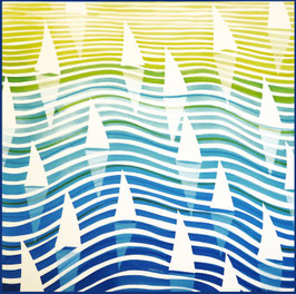 LA REGATA limited edition 100x100 cm. su tela