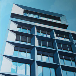 Architettura moderna Amburgo (80x80 cm. acrilici su tela)