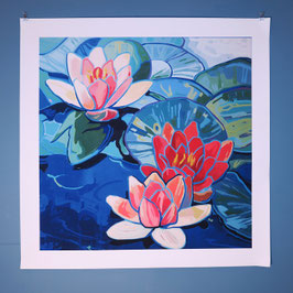 LE TRE NINFEE 80X80 CM. NO FRAME