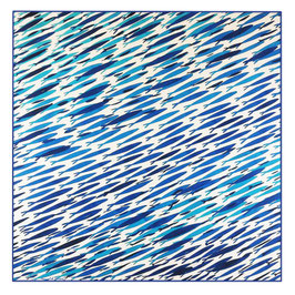 IL BANCO DI PESCI BLU limited Edition 100x100 CM. SU TELA