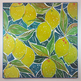 GIALLO ISCHITANO limited edition 100x100 CM. SU TELA