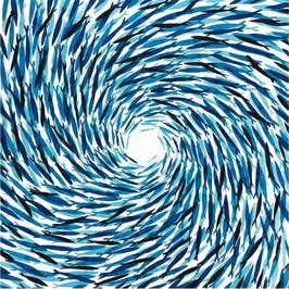IL GRANDE BLU limited edition 80x80 CM. SU TELA