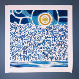 BORGO SUL MARE 100x100 CM. NO FRAME