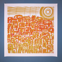 AL TRAMONTO 80x80 CM. NO FRAME