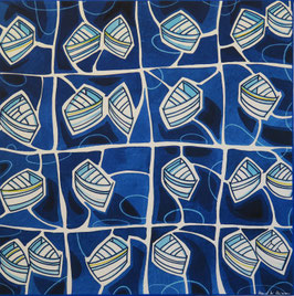 LA DANZA DELLE BARCHETTE  limited edition 100x100CM. SU TELA