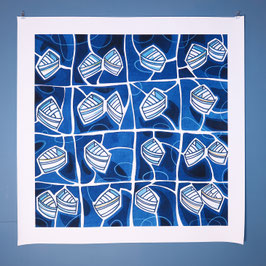 LA DANZA DELLE BARCHETTE 100x100 CM. NO FRAME