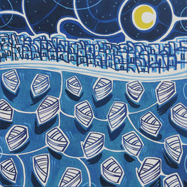 IL PORTO limited edition 80x80 cm. SU TELA